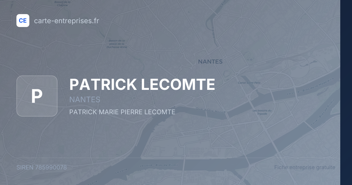 PATRICK LECOMTE — 785990078 — fiche entreprise