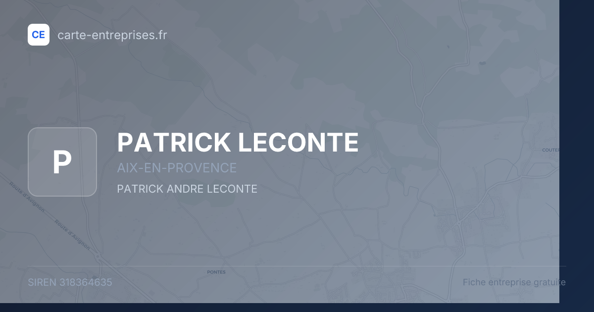 PATRICK LECONTE — 318364635 — fiche entreprise