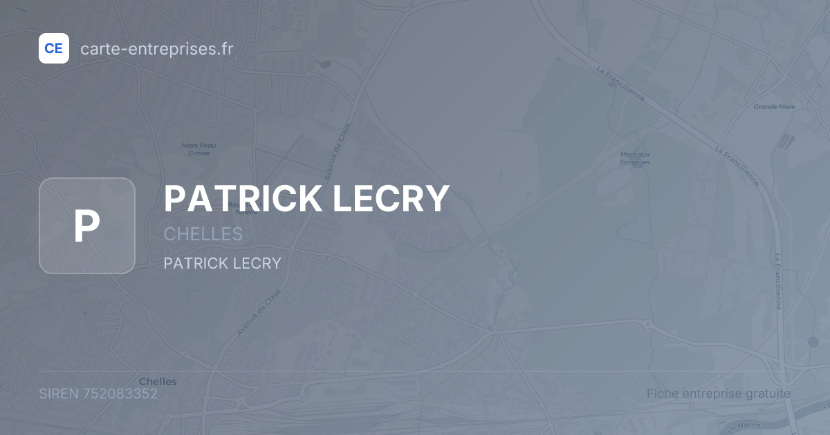PATRICK LECRY — 752083352 — fiche entreprise