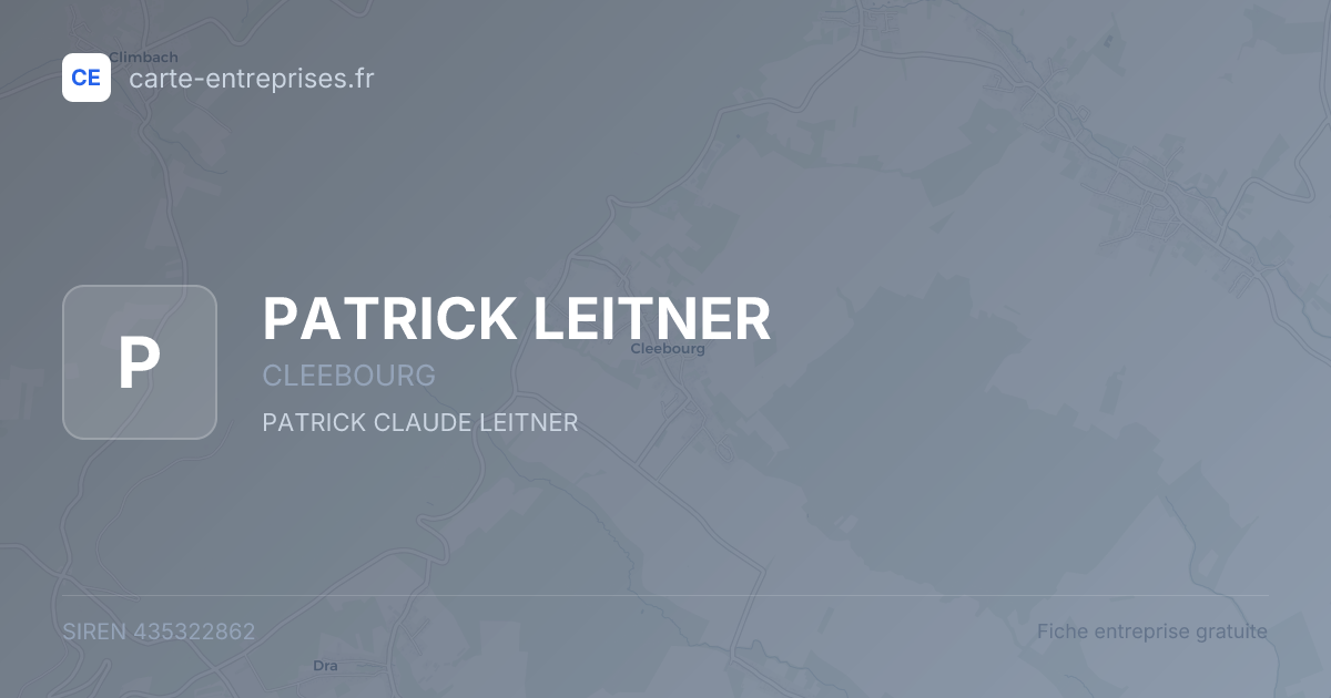 PATRICK LEITNER — 435322862 — fiche entreprise