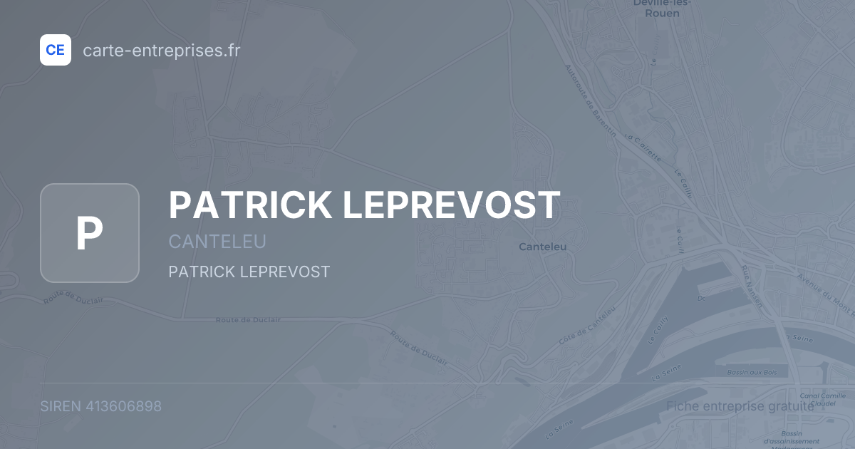 PATRICK LEPREVOST — 413606898 — fiche entreprise