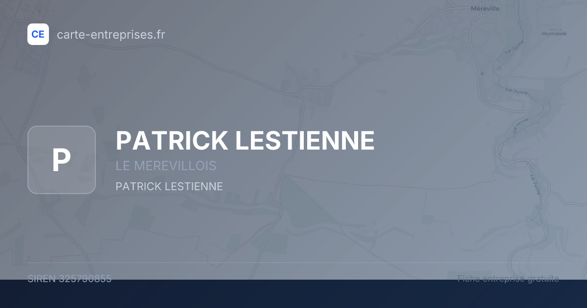 PATRICK LESTIENNE — 325790855 — fiche entreprise