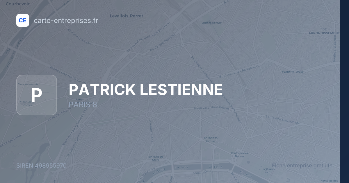 PATRICK LESTIENNE — 498955970 — fiche entreprise