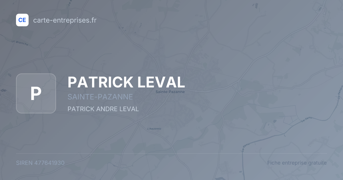 PATRICK LEVAL — 477641930 — fiche entreprise