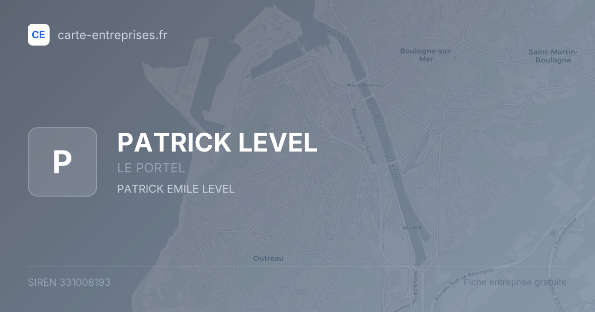 PATRICK LEVEL — 331008193 — fiche entreprise