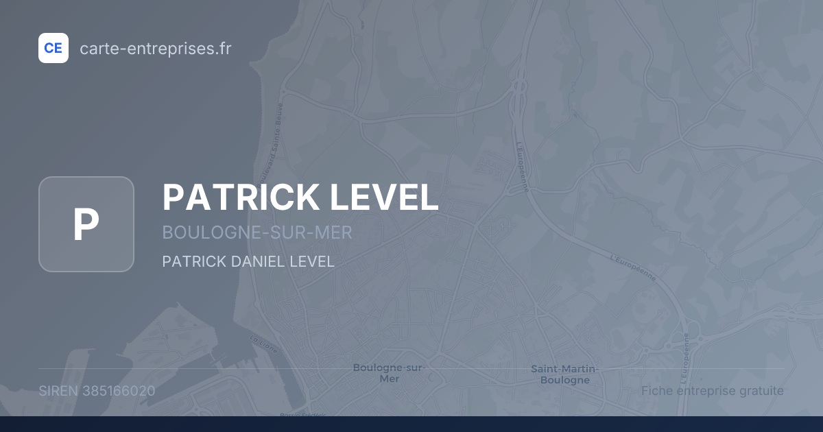 PATRICK LEVEL — 385166020 — fiche entreprise