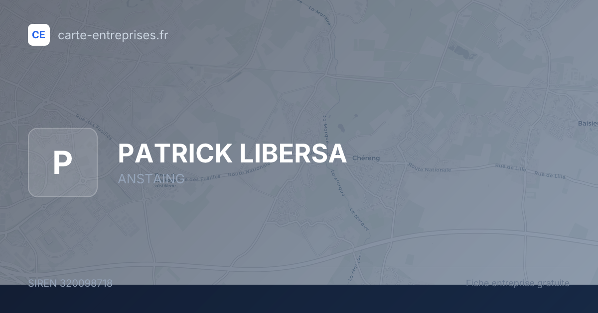 PATRICK LIBERSA — 320098718 — fiche entreprise