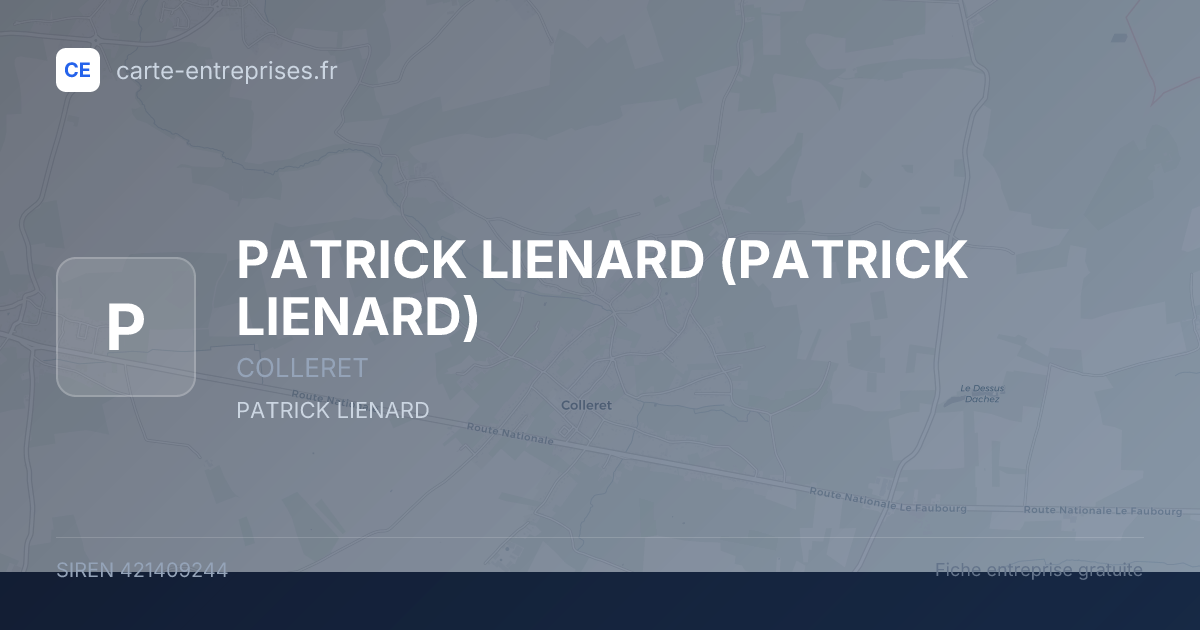 PATRICK LIENARD — 421409244 — fiche entreprise
