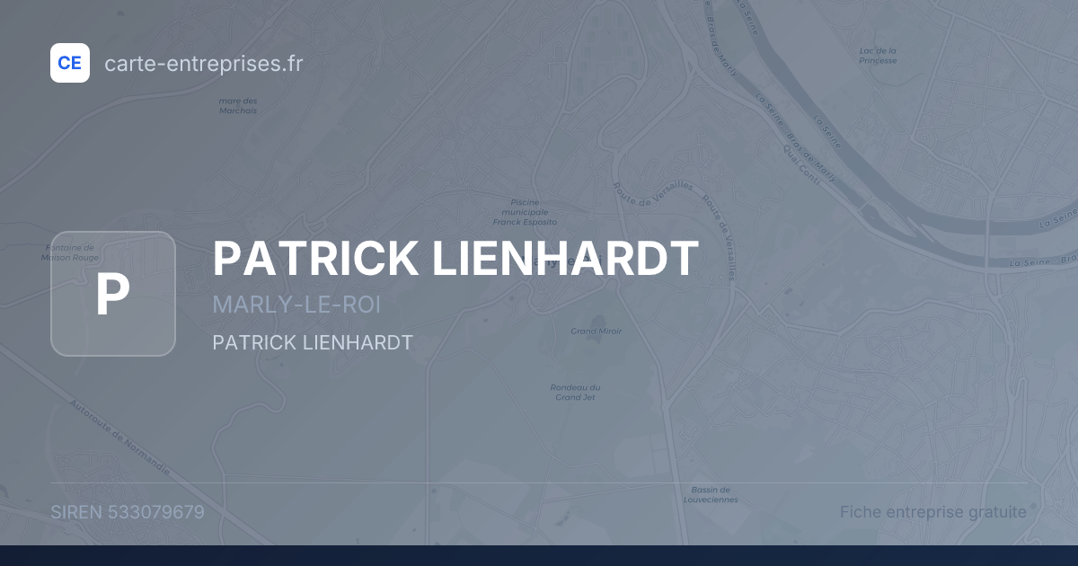 PATRICK LIENHARDT — 533079679 — fiche entreprise