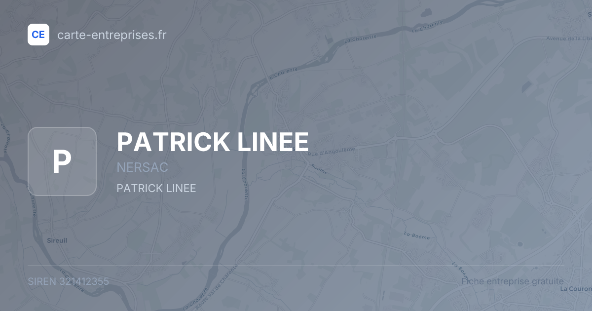 PATRICK LINEE — 321412355 — fiche entreprise