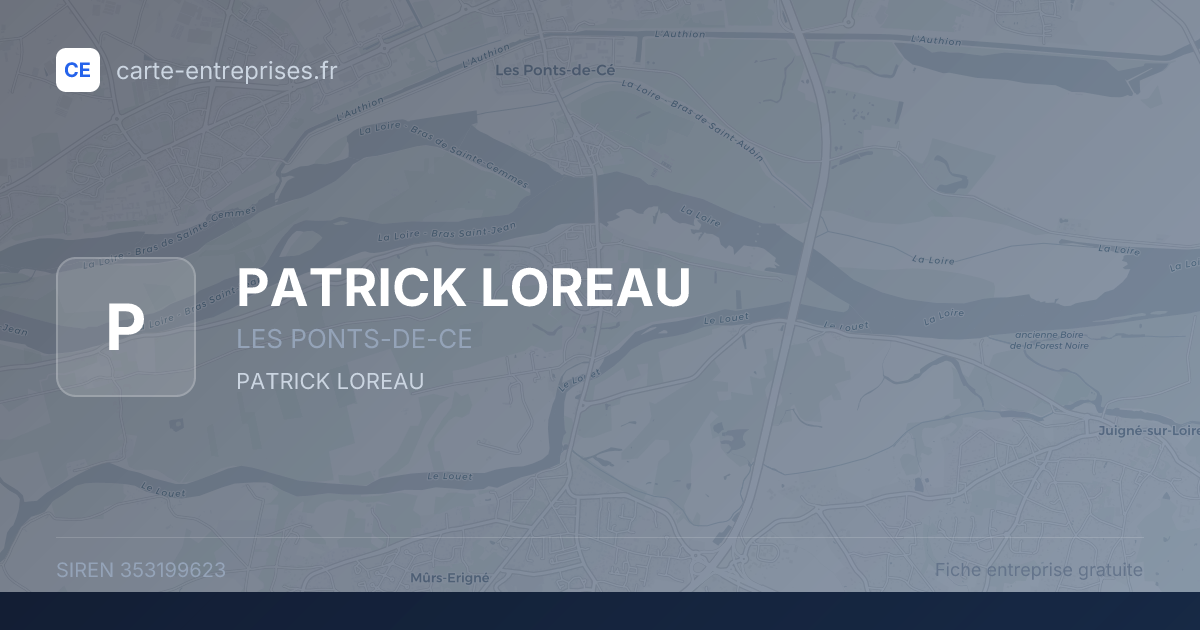 PATRICK LOREAU — 353199623 — fiche entreprise