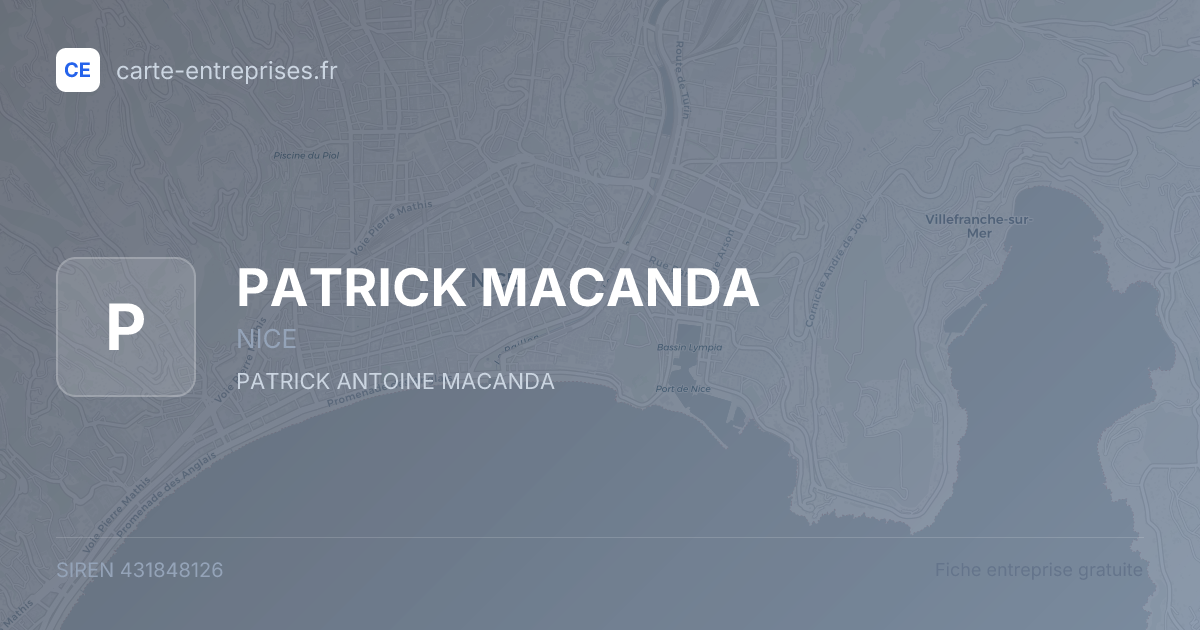 PATRICK MACANDA — 431848126 — fiche entreprise