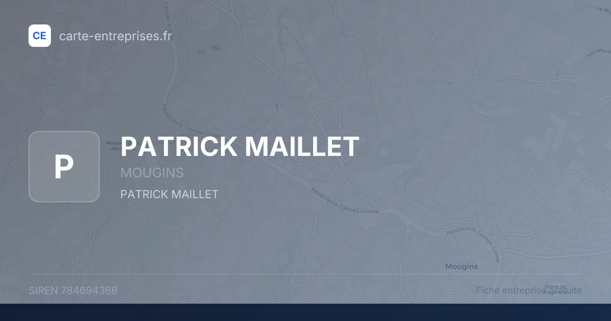 PATRICK MAILLET — 784694366 — fiche entreprise