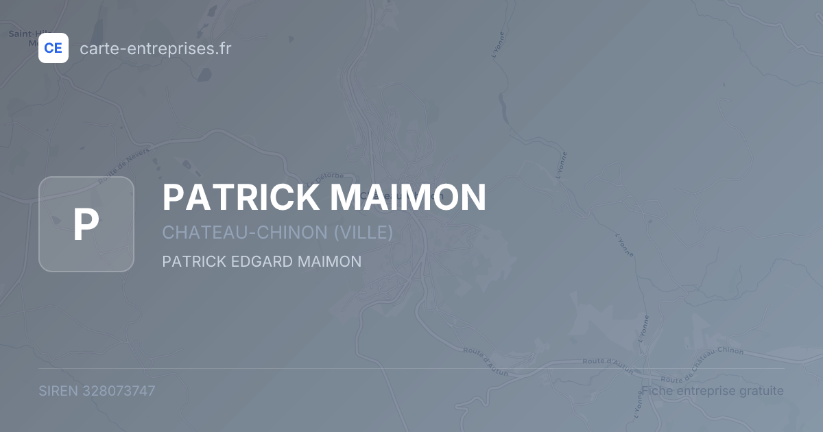 PATRICK MAIMON — 328073747 — fiche entreprise