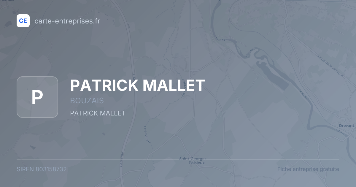PATRICK MALLET — 803158732 — fiche entreprise