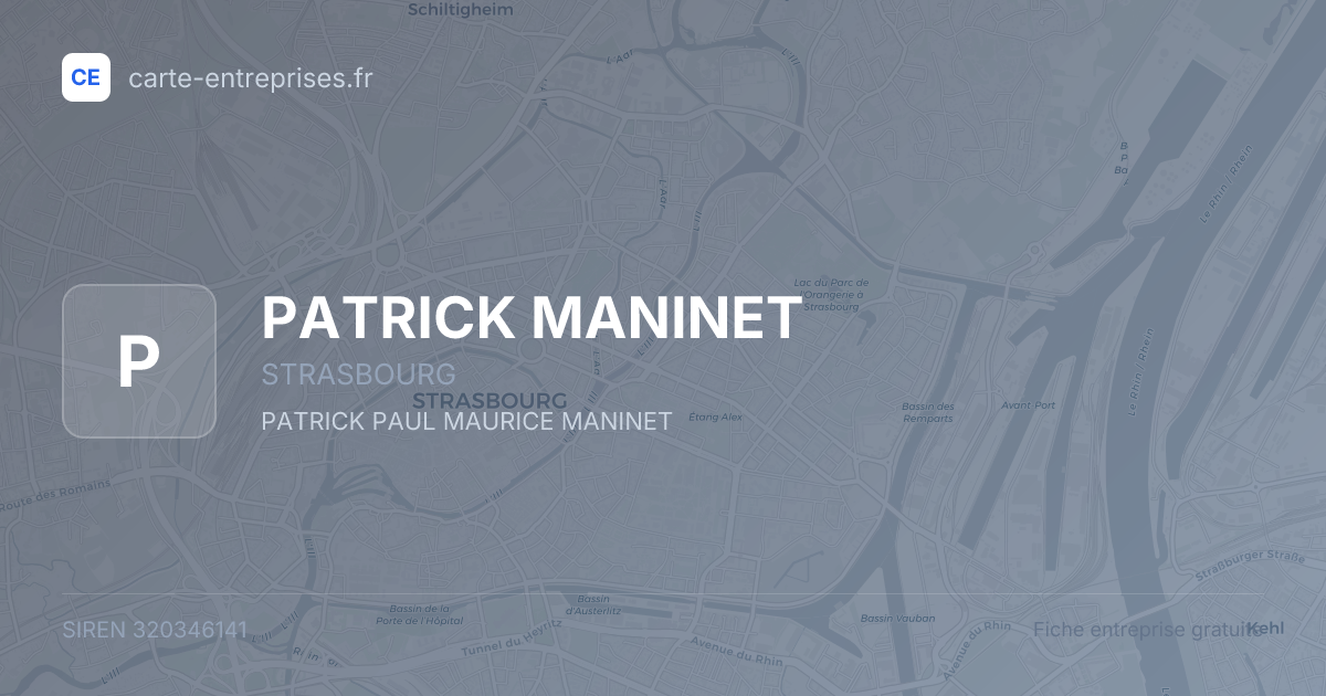 PATRICK MANINET — 320346141 — fiche entreprise