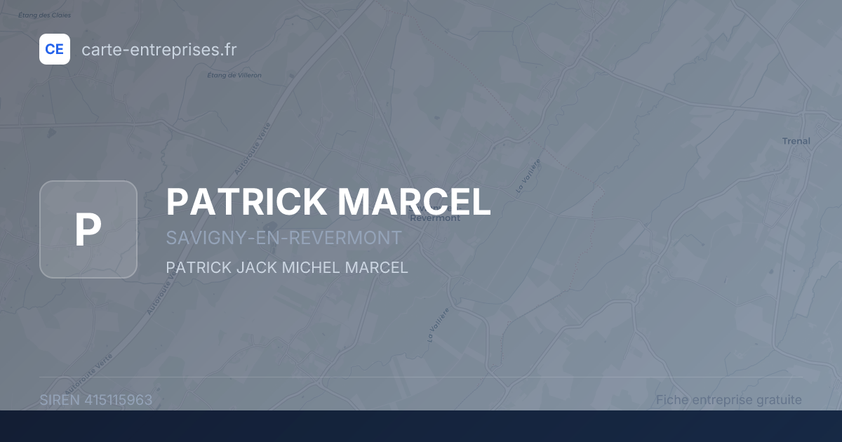 PATRICK MARCEL — 415115963 — fiche entreprise