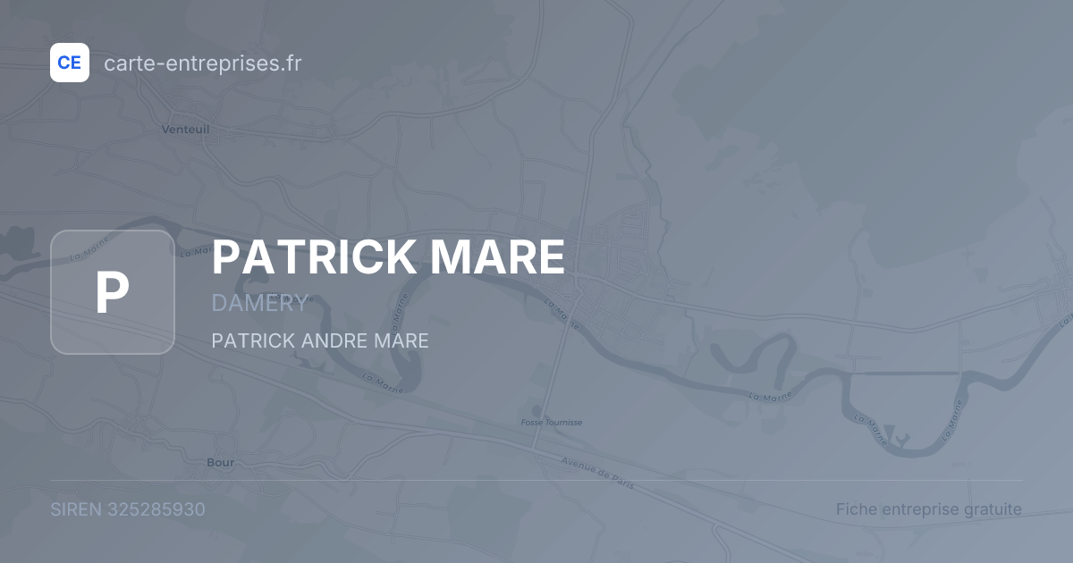 PATRICK MARE — 325285930 — fiche entreprise