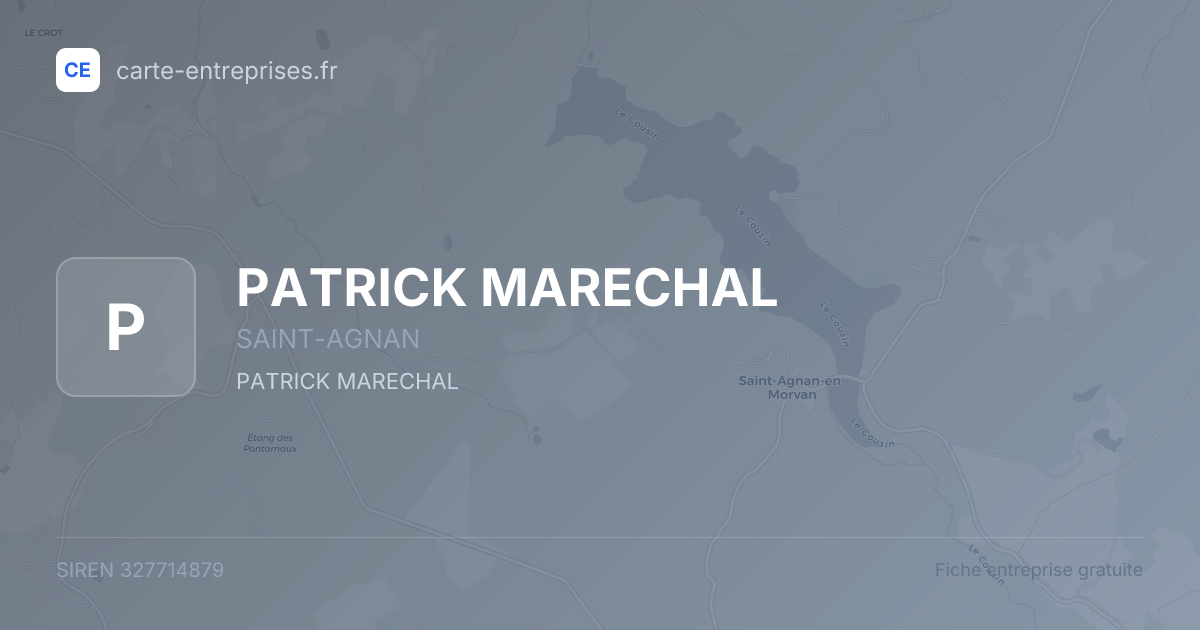 PATRICK MARECHAL — 327714879 — fiche entreprise