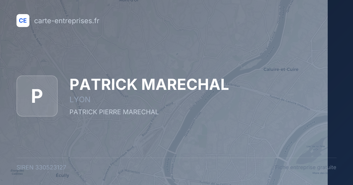 PATRICK MARECHAL — 330523127 — fiche entreprise