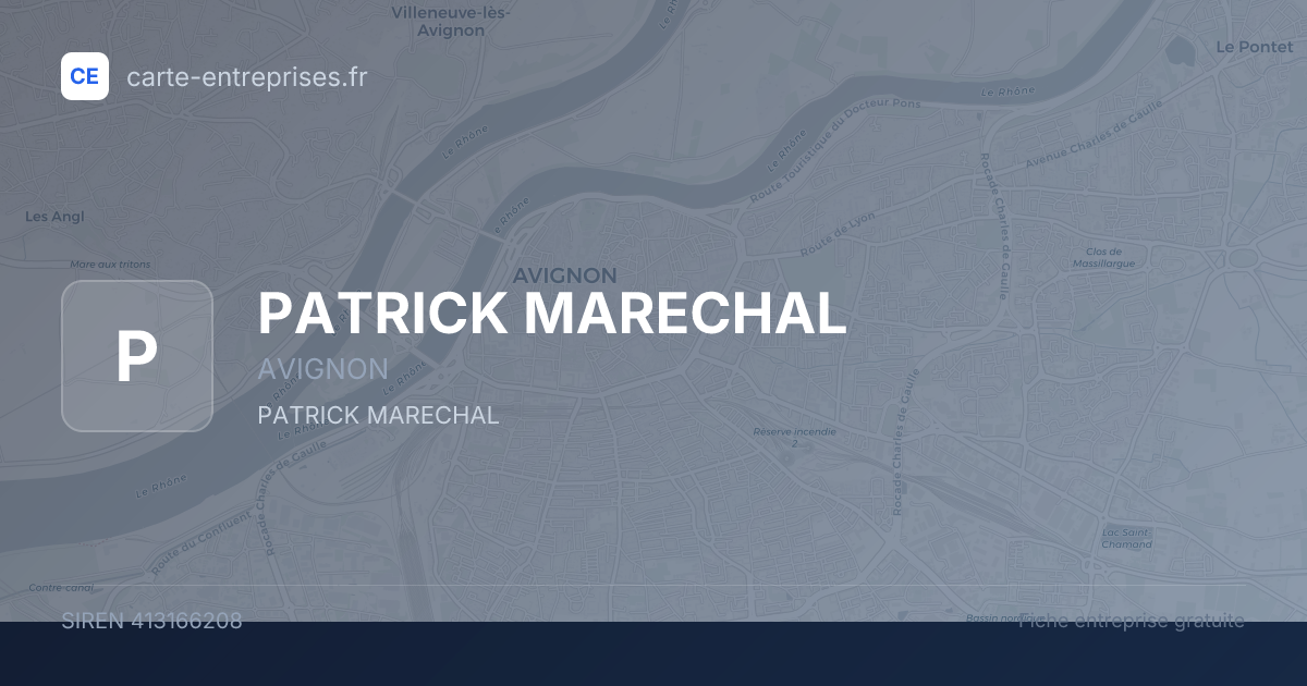 PATRICK MARECHAL — 413166208 — fiche entreprise