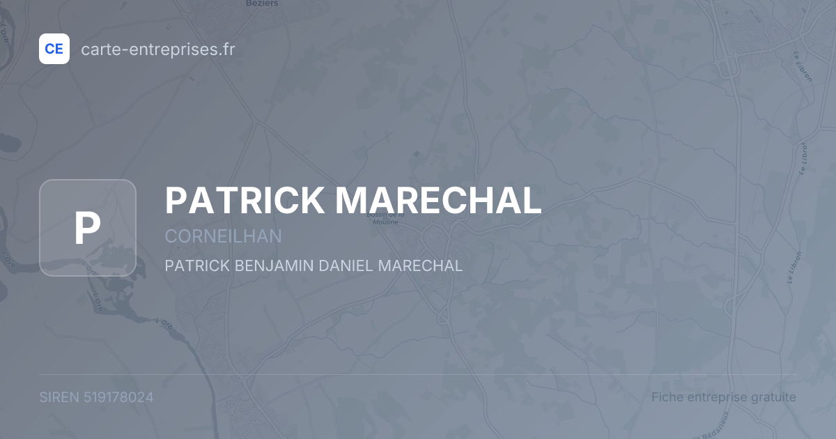 PATRICK MARECHAL — 519178024 — fiche entreprise