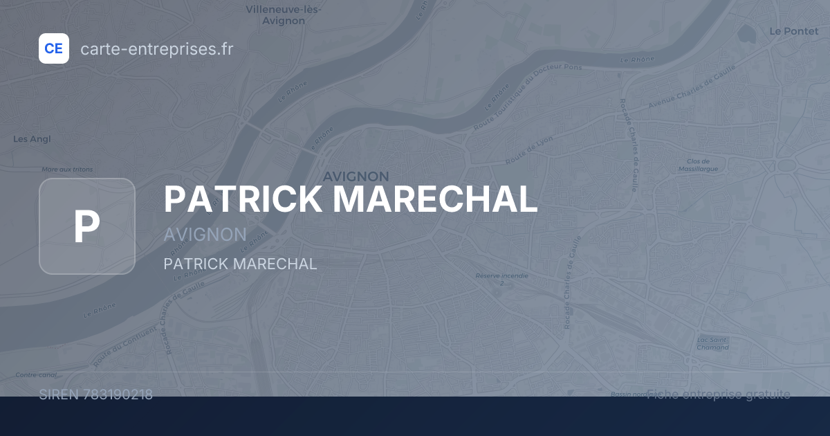 PATRICK MARECHAL — 783190218 — fiche entreprise