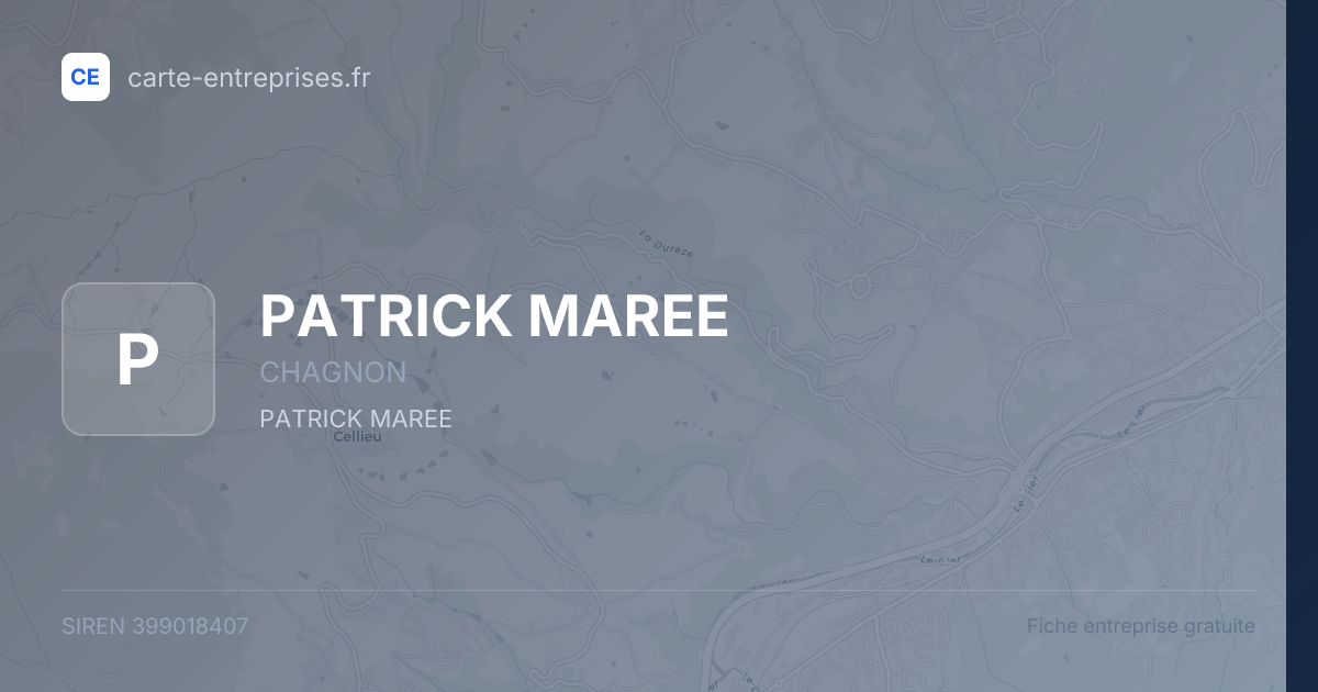 PATRICK MAREE — 399018407 — fiche entreprise