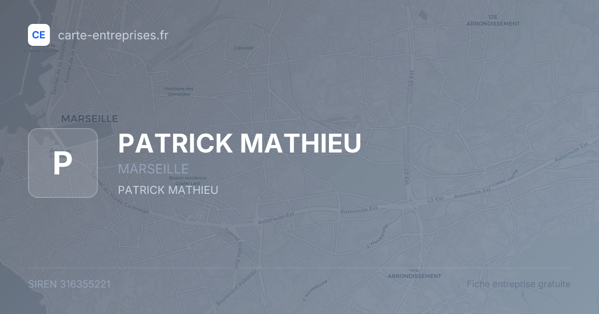 PATRICK MATHIEU — 316355221 — fiche entreprise