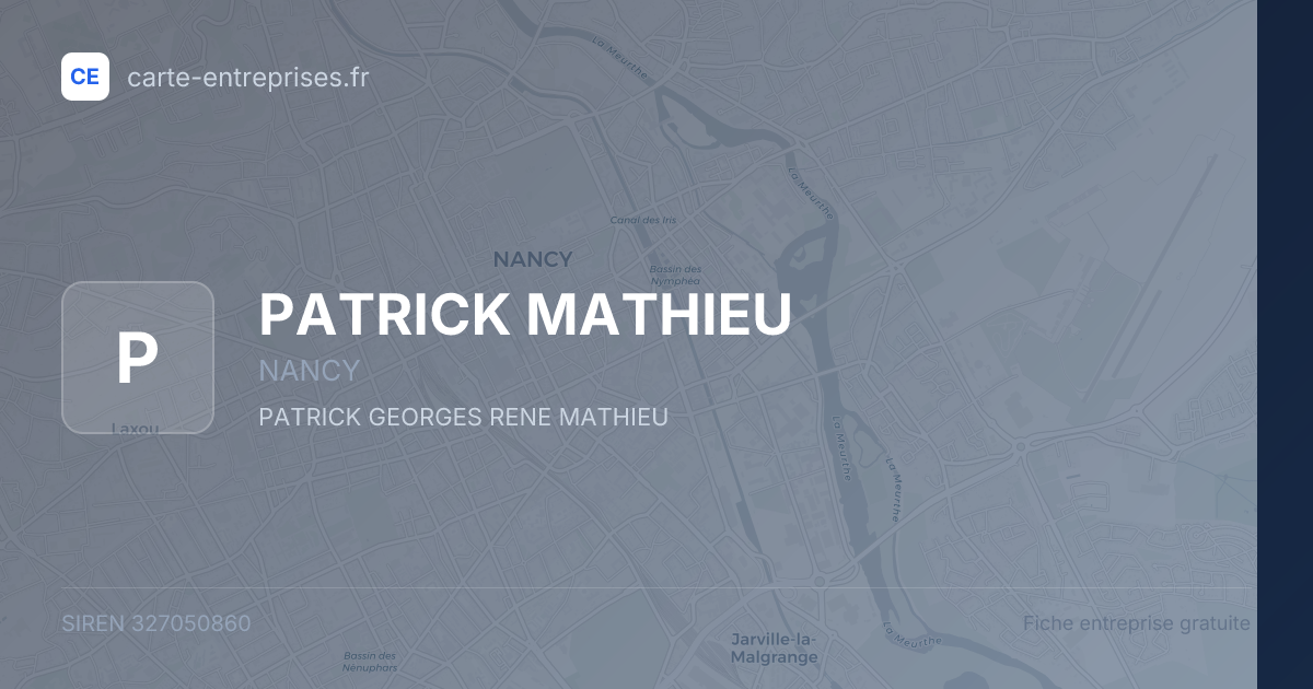 PATRICK MATHIEU — 327050860 — fiche entreprise