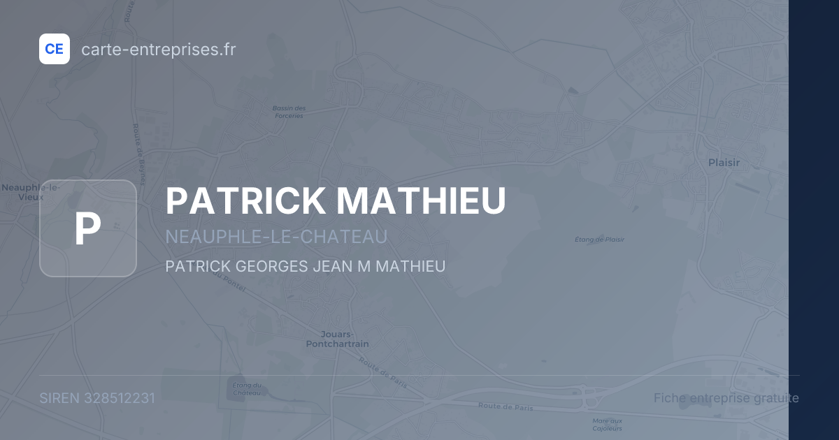 PATRICK MATHIEU — 328512231 — fiche entreprise