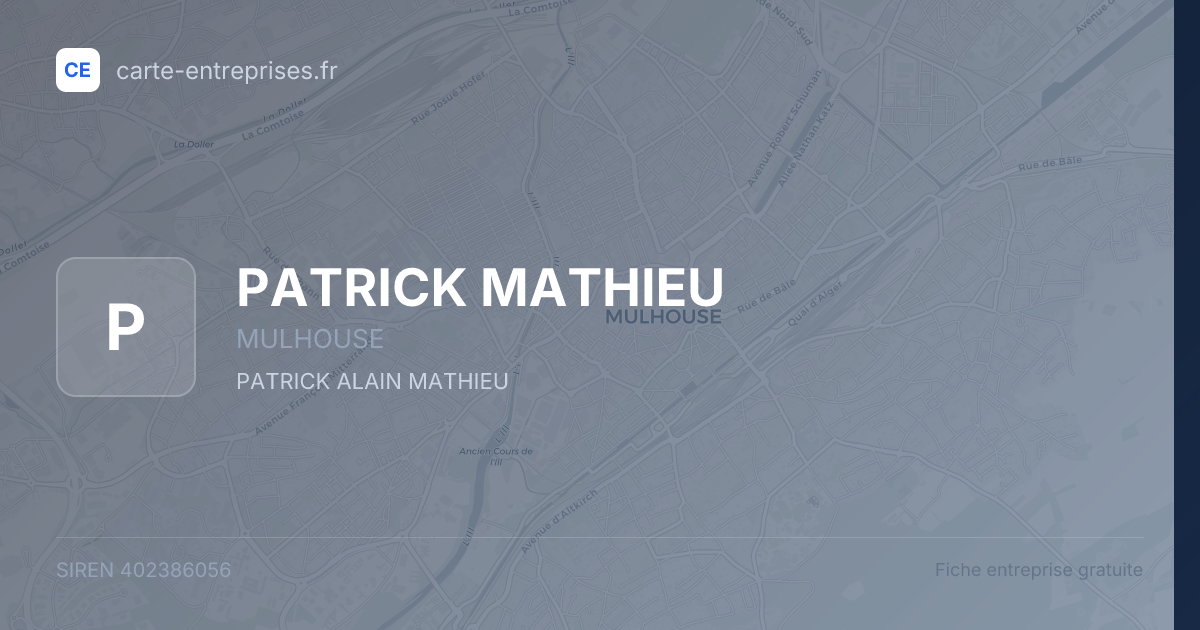 PATRICK MATHIEU — 402386056 — fiche entreprise