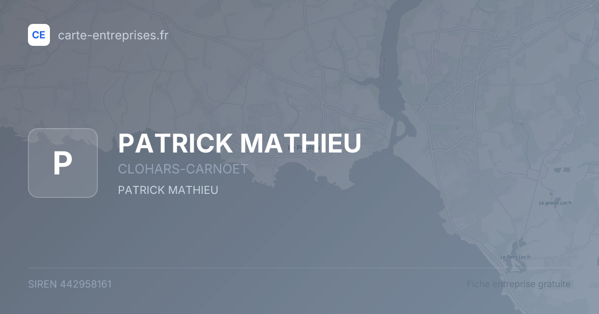 PATRICK MATHIEU — 442958161 — fiche entreprise