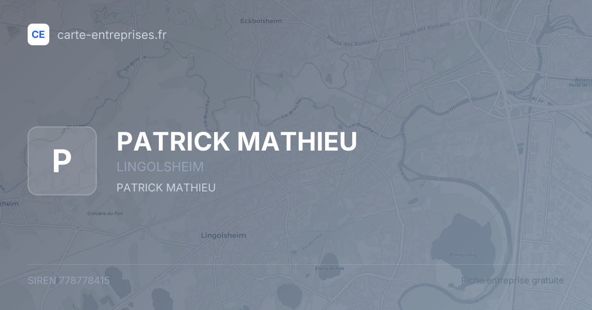PATRICK MATHIEU — 778778415 — fiche entreprise