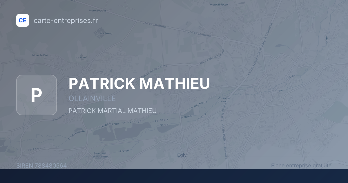 PATRICK MATHIEU — 788480564 — fiche entreprise