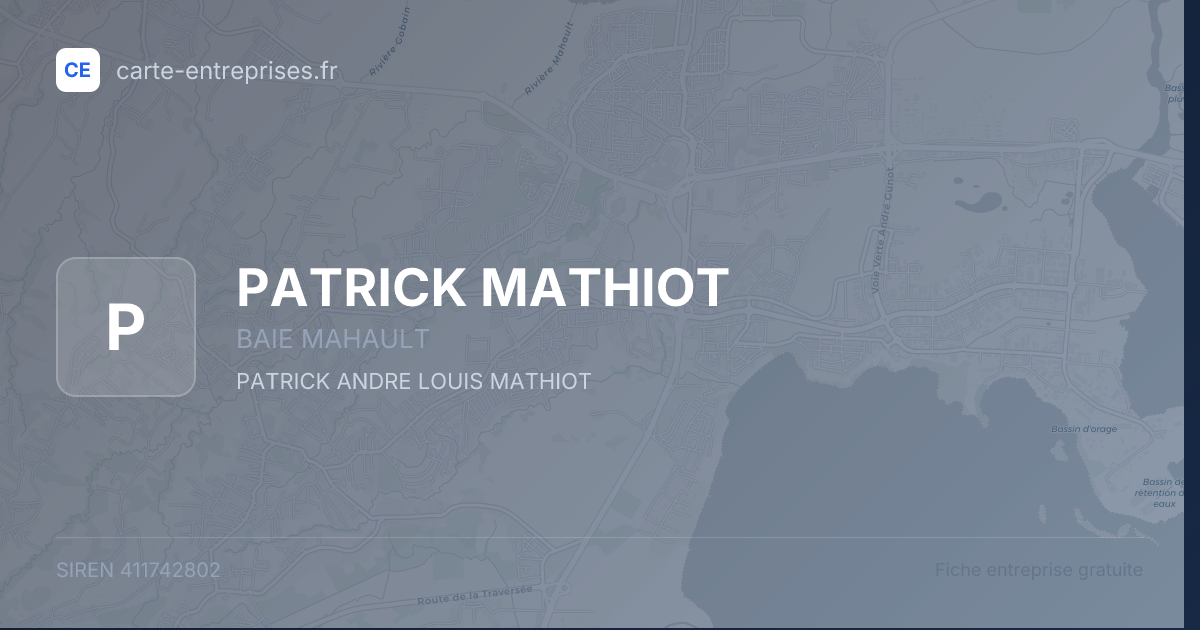 PATRICK MATHIOT — 411742802 — fiche entreprise