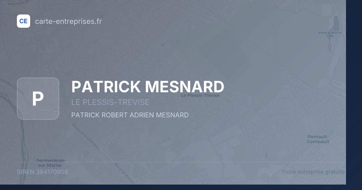 PATRICK MESNARD — 384170908 — fiche entreprise