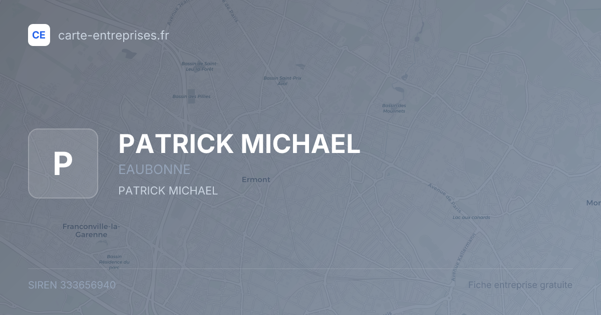 PATRICK MICHAEL — 333656940 — fiche entreprise