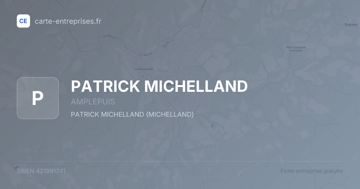 PATRICK MICHELLAND — 421991241 — fiche entreprise