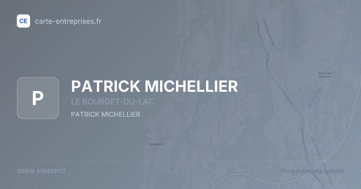 PATRICK MICHELLIER — 419458112 — fiche entreprise
