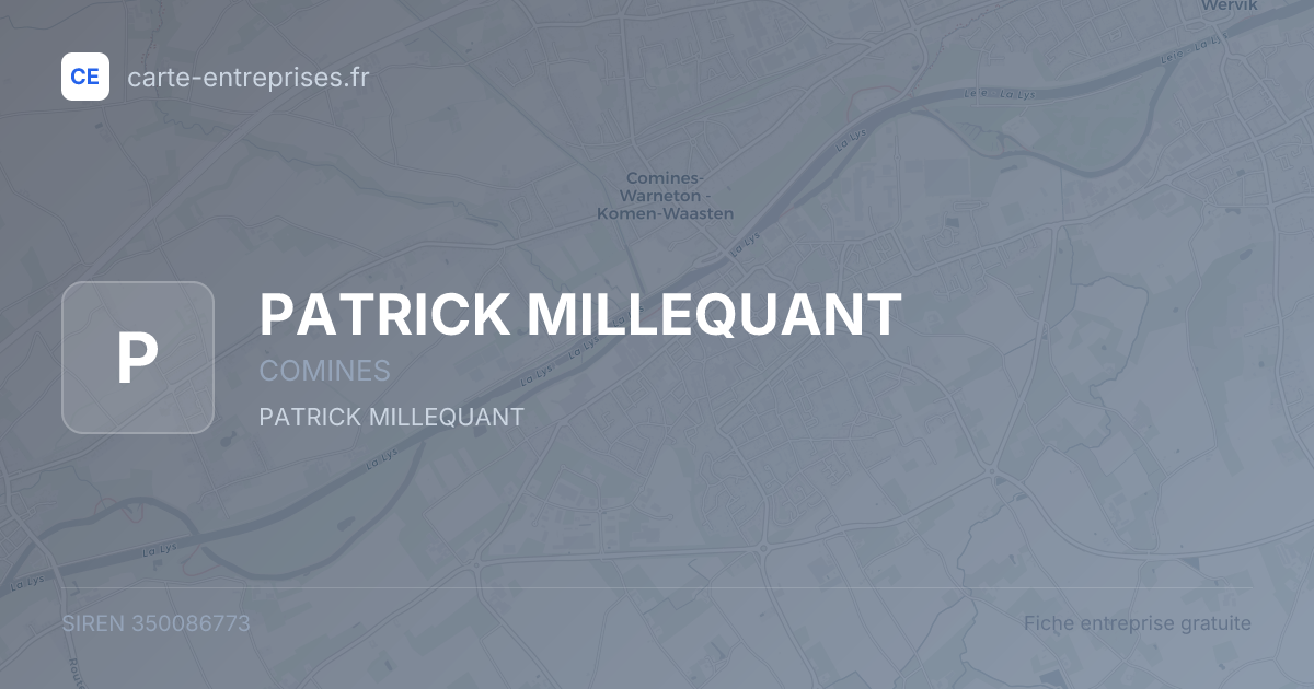 PATRICK MILLEQUANT — 350086773 — fiche entreprise