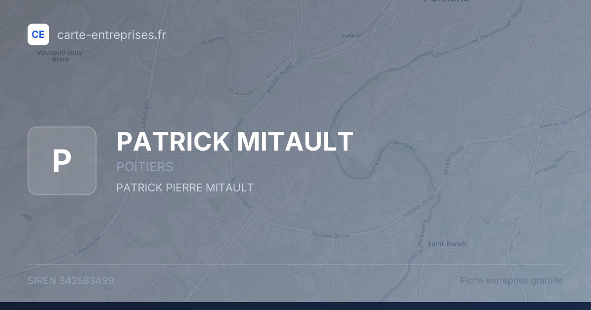 PATRICK MITAULT — 342583499 — fiche entreprise