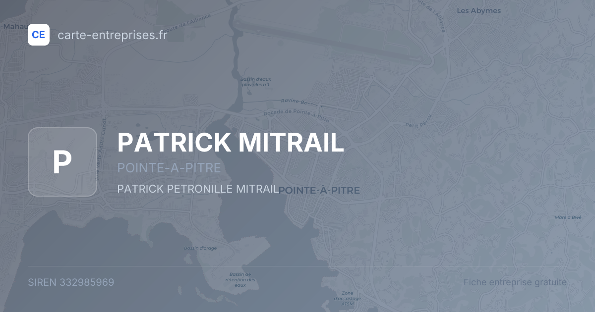 PATRICK MITRAIL — 332985969 — fiche entreprise