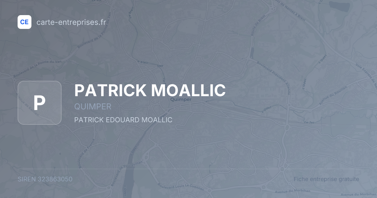 PATRICK MOALLIC — 323863050 — fiche entreprise