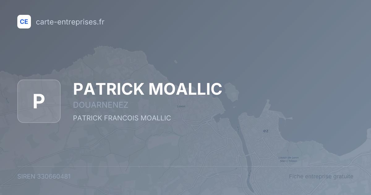 PATRICK MOALLIC — 330660481 — fiche entreprise