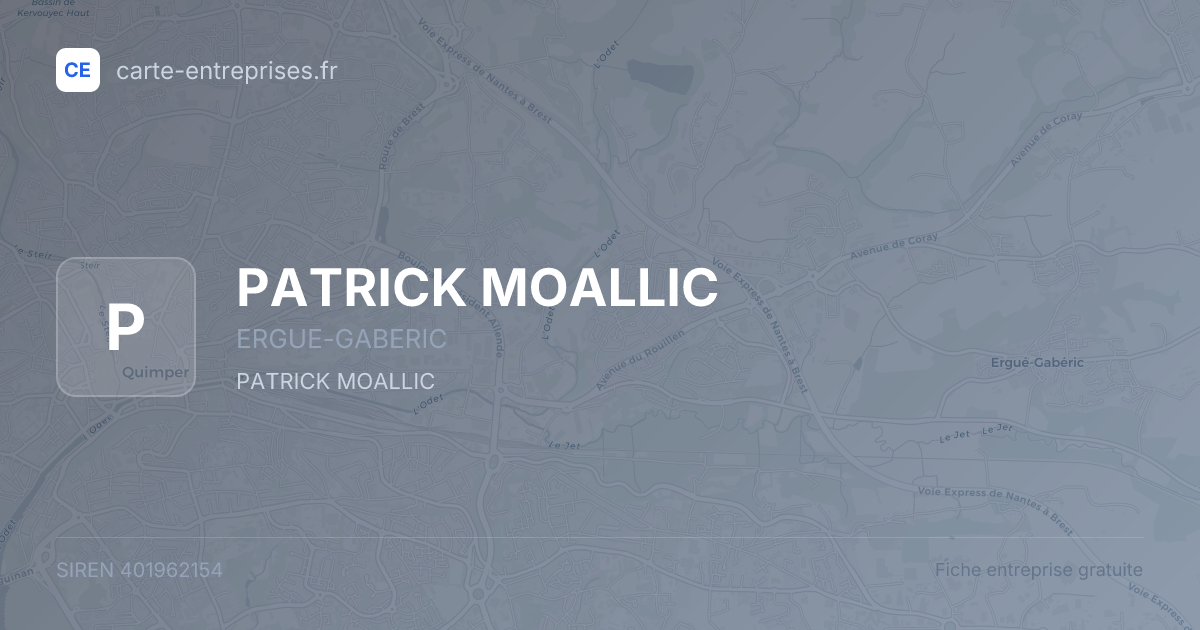 PATRICK MOALLIC — 401962154 — fiche entreprise