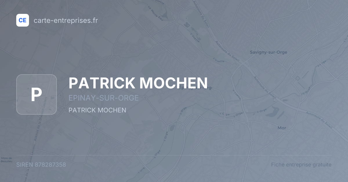 PATRICK MOCHEN — 878287358 — fiche entreprise
