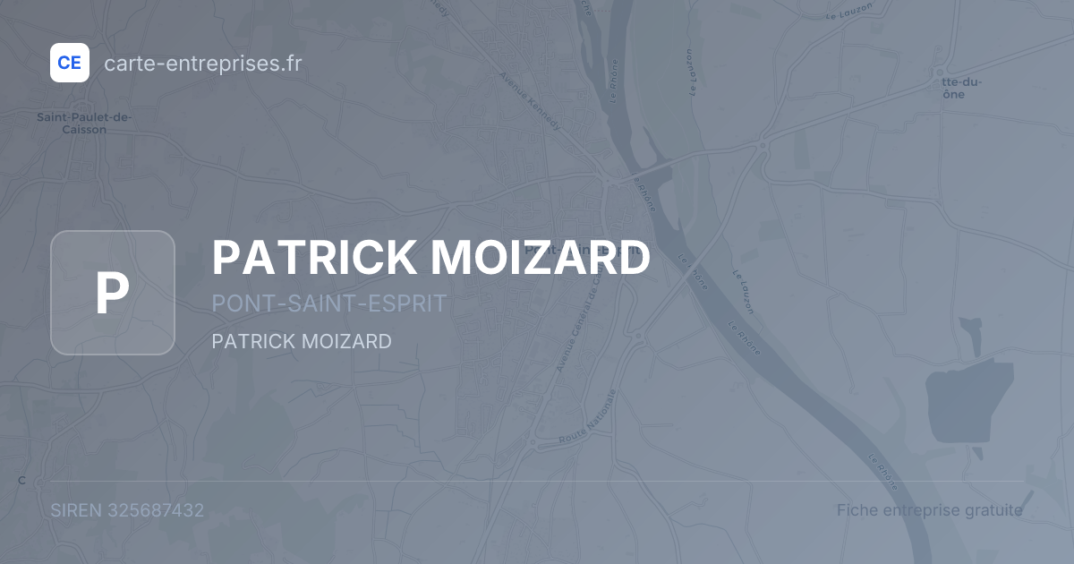 PATRICK MOIZARD — 325687432 — fiche entreprise