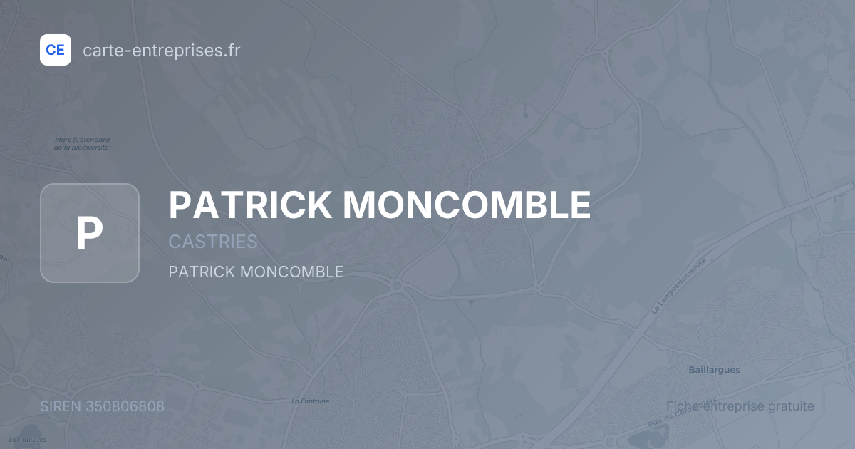 PATRICK MONCOMBLE — 350806808 — fiche entreprise