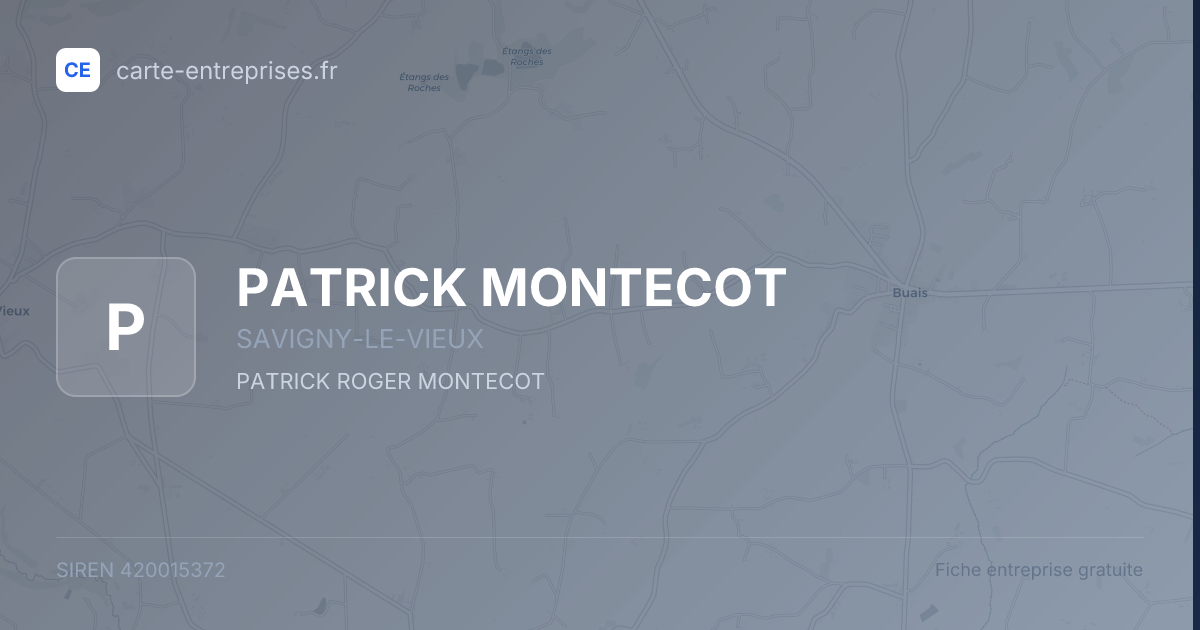 PATRICK MONTECOT — 420015372 — fiche entreprise